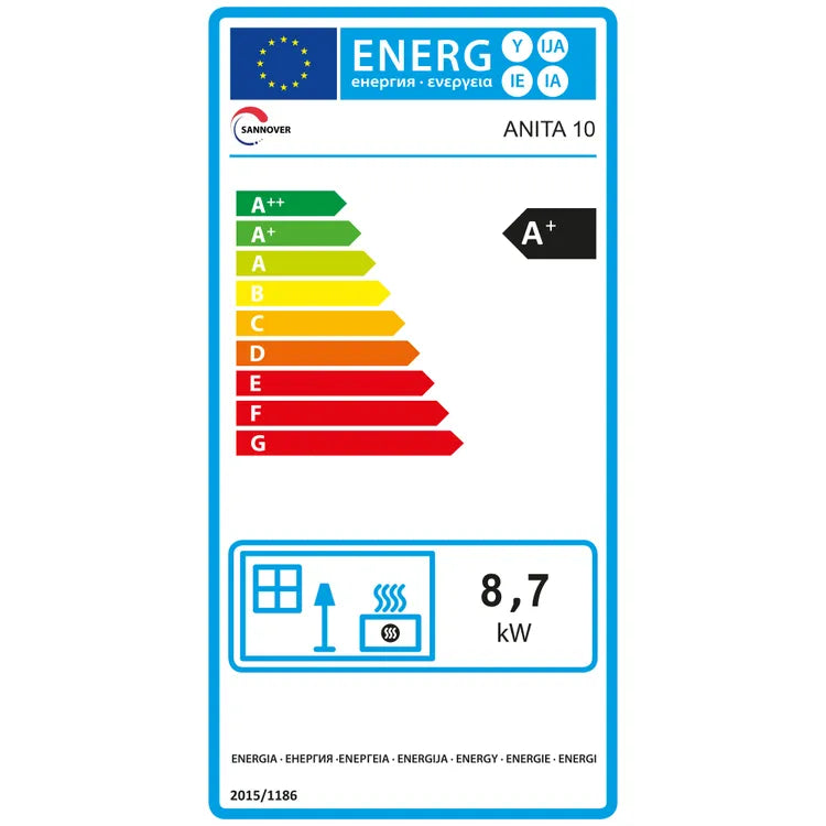 Stufa a pellet Anita 11,6 kW Nero Sannover